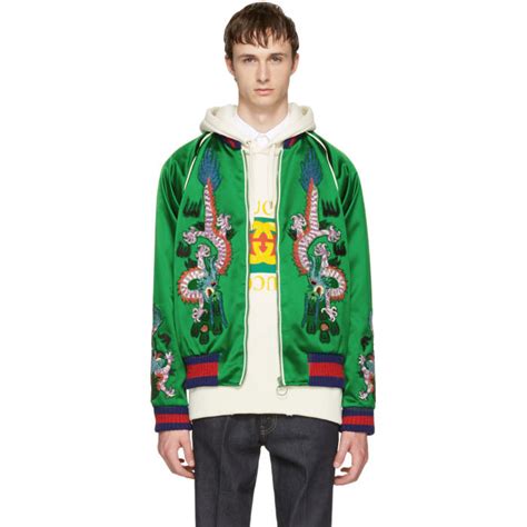 gucci green embroidered bomber jacket|Gucci camouflage jacket.